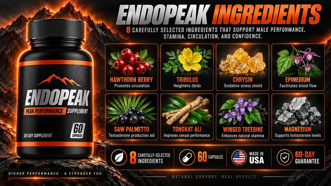 EndoPeak ingredients overview